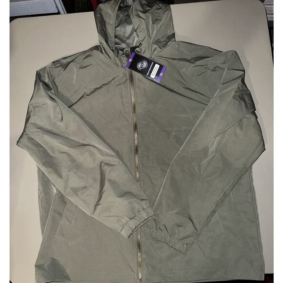 WP Weatherproof Men’s Rain Jacket XXL Lichen Green With Hood And 3 Pockets - Picture 1 of 8
